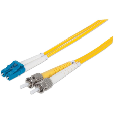 Intellinet 750011 száloptikás kábel 2 M LC ST OS2 Sárga (750011) kábel és adapter