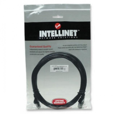 Intellinet hálózati kábel RJ45, Cat6 UTP, 3m Fekete, 100% réz kábel és adapter