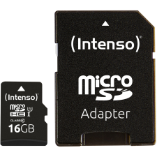 Intenso 16GB MicroSDXC CL10 Memóriakártya + Adapter memóriakártya