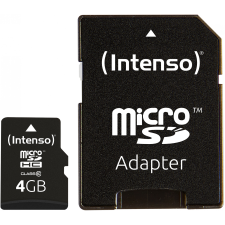 Intenso 4GB Intenso MicroSDHC 20MB/s +Adapter (3413450) memóriakártya