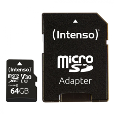 Intenso 64GB MicroSDXC Professional Class 10 U1 V30 + adapterrel memóriakártya