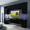 Intenso Concept-25 nappali faliszekrény sor - 240 cm (magasfényű fekete)