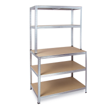 Intenso fém polc / munkaasztal - 180 x 100 x 60/30 cm (5 polc) bútor