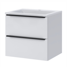 Intenso fiókos fürdőszobabútor mosdókagylóval - 50 cm (magasfényű fehér) fürdőszoba bútor