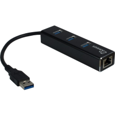 Inter-Tech Argus IT-310 USB3.0 HUB 3Port 1x RJ45 Gigabit Lan (88885439) laptop kellék