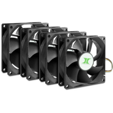 Inter-Tech Lüfter 80*80*25 IPC Fan Set 4xLüfter 80mm, schw. (88887290) asztali számítógép kellék