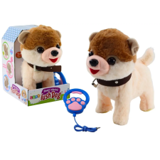  Interaktív Kutya Pórázon Sétál Tánc Fehér Bézs énekel 21057 plüssfigura