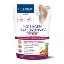  Interherb Kollagén&amp;Hialuronsav Intense italpor (Ananász-Őszibarack) 300 g vitamin és táplálékkiegészítő