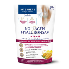  Interherb Kollagén&amp;Hialuronsav Intense italpor (Narancs-Citrus) 300 g vitamin és táplálékkiegészítő