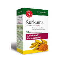 Interherb Kurkuma extraktum, 100mg, 30db vitamin és táplálékkiegészítő
