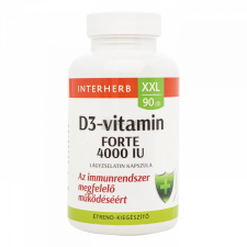 Interherb XXL D3-vitamin Forte 4000 IU kapszula 90 db vitamin és táplálékkiegészítő