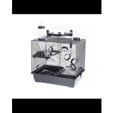 ,InterZoo, INTERZOO Rocky + Taras Hörcsögketrec 42 cm fekete ketrec, szállítóbox rágcsálóknak