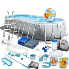 Intex 21in1 Fémvázas medence, kiegészítőkkel 610x305x122cm (26798) medence