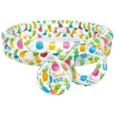 Intex Felfújható gyermekmedence, + Tekercs + labda, Intex 59469, 132 x 28 cm, Többszínű medence