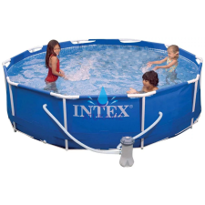  Intex Fémvázas Kerti Medence 366cm átmérő, 76cm magas vízforgatóval medence