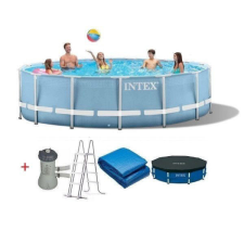 Intex Fémvázas medence szett Intex Prism 457x107 cm (203200194) medence