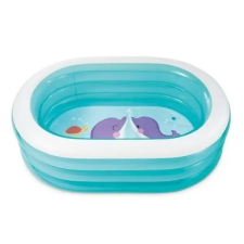 Intex ovális felfújható gyerekmedence halas mintával 163x107x46cm 157482 medence