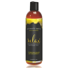 Intimate Earth Relax - nyugtató masszázsolaj - citromfű-kókusz (120ml) masszázskrémek, masszázsolajok