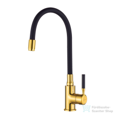 Invena GLAMOUR mosogató csaptelep,fekete/arany BZ-02-L17-V csaptelep