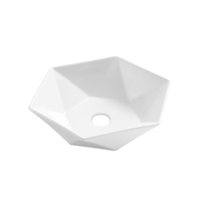 Invena NAKSOS INVENA TREND mosdókagyló, hatszögletű, asztal, átmérő 54 cm, fehér szaniter