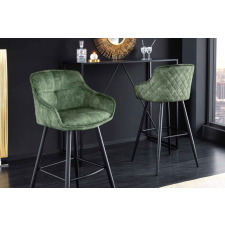 INVICTA Design bárszék Natasha zöld bársony bútor