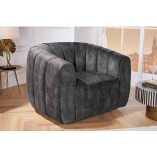 INVICTA Design forgófotel Kalei sötétszürke bársony bútor