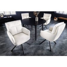 INVICTA Design forgószék Maddison I fehér bouclé bútor