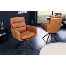 INVICTA Design forgószék Maddison III cognac barna bőr bútor