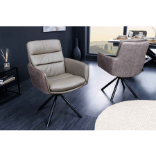 INVICTA Design forgószék Maddison III szürkésbarna taupe bőr bútor
