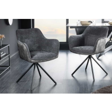 INVICTA Design forgószék Rahiq sötétszürke bársony bútor