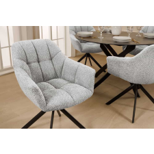 INVICTA Design forgószék Vallerina szürke buklé bútor