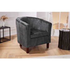 INVICTA Design fotel Lyric sötétszürke bársony bútor