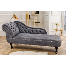 INVICTA Design heverő Chesterfield 170 cm szürke bársony bútor