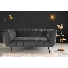 INVICTA Design kanapé Nikolai 2 személyes szürke bársony bútor