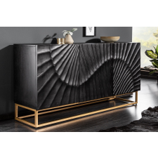 INVICTA Design komód Shayla 140 cm fekete mangó bútor