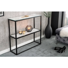 INVICTA Design konzol Latrisha 80 cm fehér - márvány utánzata bútor