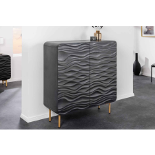 INVICTA Design magas komód Gavrilla 120 cm fekete mangó bútor