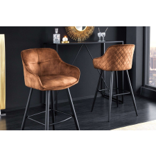 INVICTA EUPHORIA barna-bársony bárszék 100cm bútor