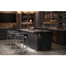 INVICTA Luxus bárszék Prestige ezüst - szürke bársony bútor