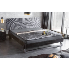 INVICTA Luxus franciaágy Shayla 180 x 200 cm fekete mangófa ágy és ágykellék