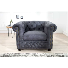 INVICTA Luxus vintage fotel Chesterfield szürke bútor