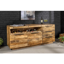 INVICTA Stílusos komód Thunder kiszedhető bortartóval 175 cm mangó bútor