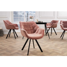 INVICTA Stílusos szék Kiara rózsaszín bársony bútor