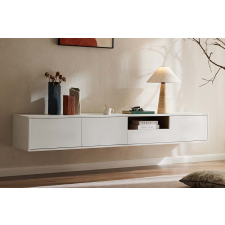 INVICTA Stílusos TV asztal Arvo 200cm függő fehér - natúr barna bútor