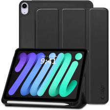  iPad mini 7 2024 tablettok - fekete smart case, ceruza tartóval tablet tok