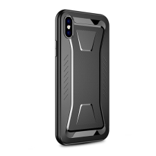 IPAKY Phantom Apple iPhone X / XS Szilikon Védőtok - Fekete rombusz mintás tok és táska