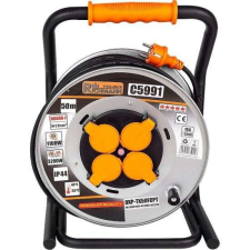 Ipari elektromos hosszabbító, tekercses, 3x1,5 mm², IP44, 50 m, Richmann Exclusive hosszabbító, elosztó