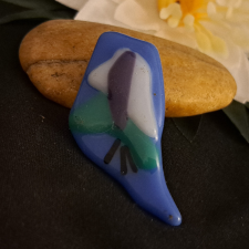  Iparművész kerámia bross 3,5 cm-es nyaklánc