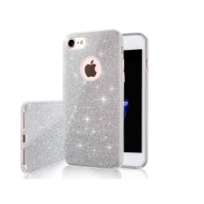  iPhone 12 Pro Max (6.7&quot;) szilikon tok, csillámos, hátlap tok, ezüst, Glitter tok és táska