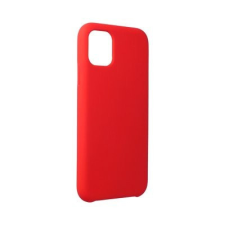  iPhone 14 Pro (6,1&quot;) szilikon tok, matt, velúr belső, piros, Forcell Silicone tok és táska